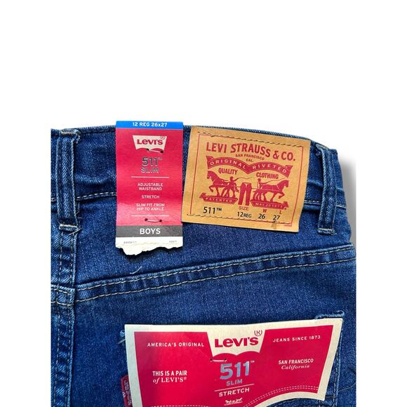 NWT Levi’s 511 Boys’ Slim Jeans, Size 12 - Picture 4 of 5